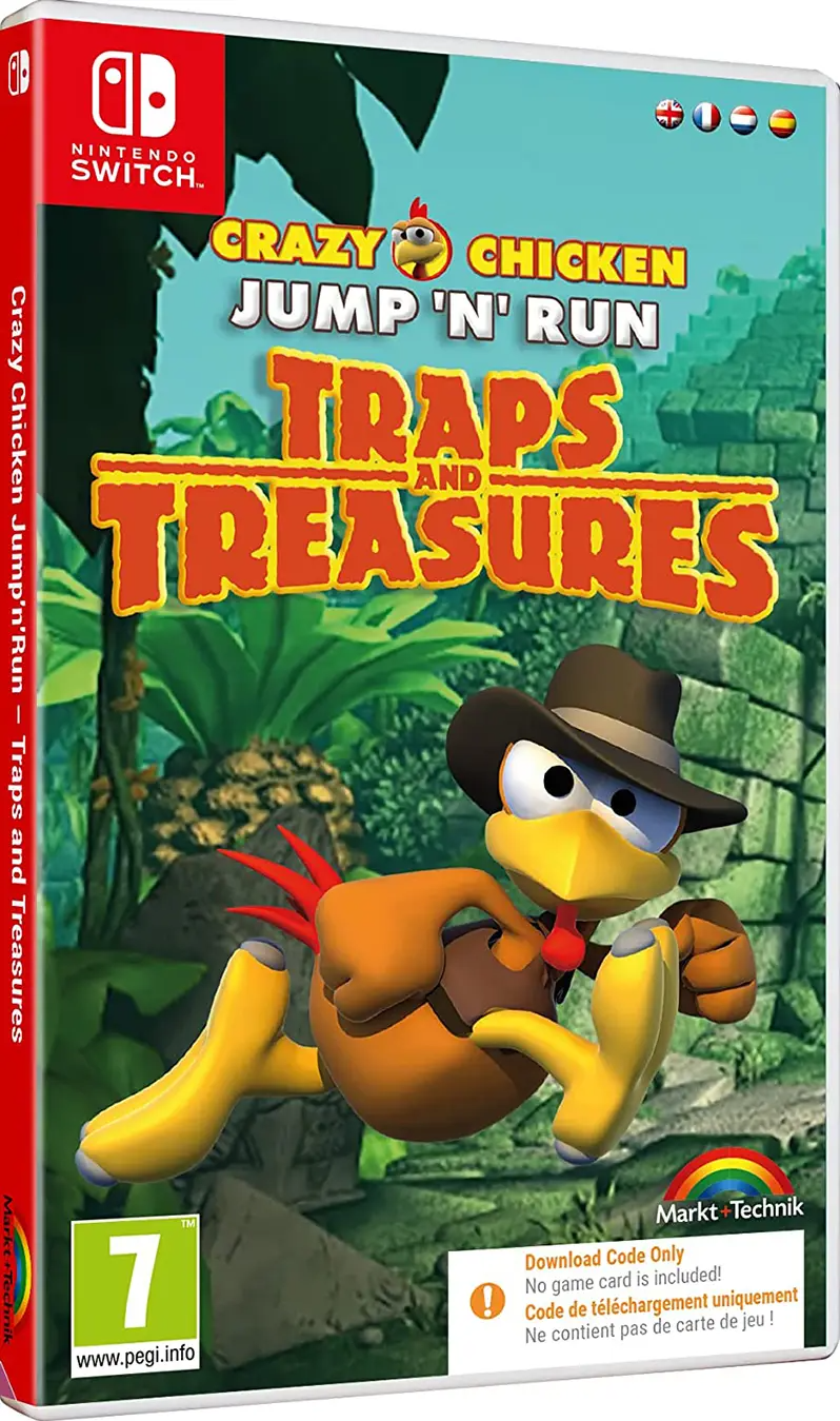 Crazy Chicken: Traps And Treasures (Code in a box) NINTENDO SWITCH