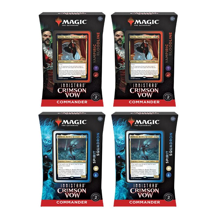 Magic The Gathering Innistrad Crimson Vow Commander Deck Display 4 Decks