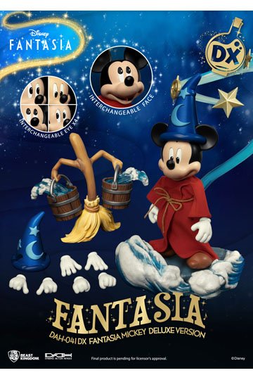 Disney Classic Dynamic 8ction Heroes Action Figure 1/9 Mickey Fantasia Deluxe Version 21 cm