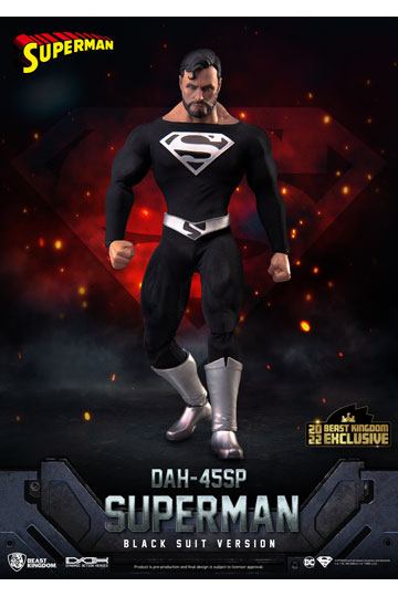 DC Comics Dynamic 8ction Heroes Action Figure 1/9 Superman Black Suit 20 cm