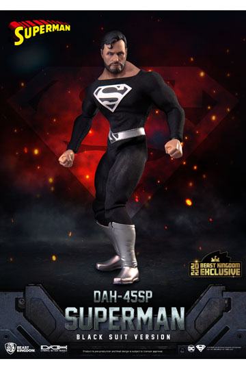 DC Comics Dynamic 8ction Heroes Action Figure 1/9 Superman Black Suit 20 cm
