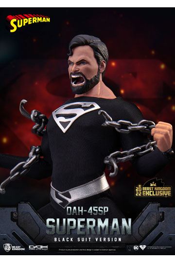 DC Comics Dynamic 8ction Heroes Action Figure 1/9 Superman Black Suit 20 cm
