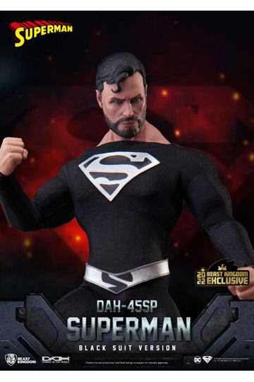 DC Comics Dynamic 8ction Heroes Action Figure 1/9 Superman Black Suit 20 cm