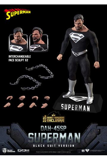 DC Comics Dynamic 8ction Heroes Action Figure 1/9 Superman Black Suit 20 cm