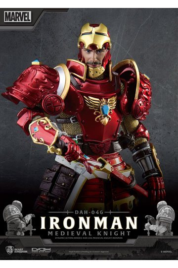 Marvel Dynamic 8ction Heroes Action Figure 1/9 Medieval Knight Iron Man 20 cm