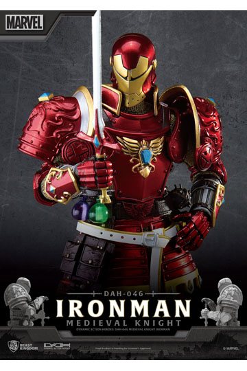 Marvel Dynamic 8ction Heroes Action Figure 1/9 Medieval Knight Iron Man 20 cm