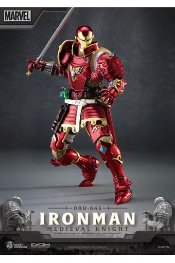 Marvel Dynamic 8ction Heroes Action Figure 1/9 Medieval Knight Iron Man 20 cm