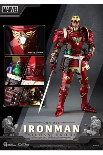 Marvel Dynamic 8ction Heroes Action Figure 1/9 Medieval Knight Iron Man 20 cm