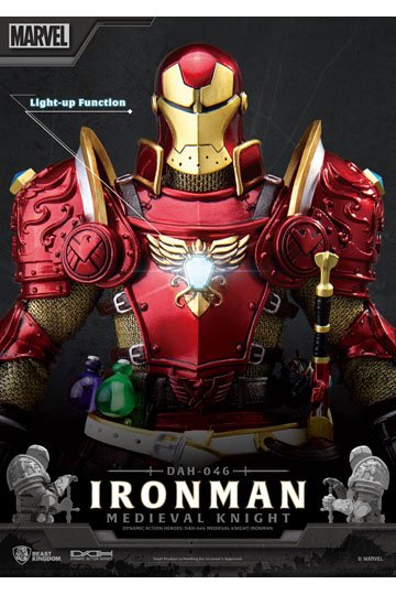 Marvel Dynamic 8ction Heroes Action Figure 1/9 Medieval Knight Iron Man 20 cm