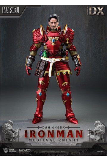 Marvel Dynamic 8ction Heroes Action Figure 1/9 Medieval Knight Iron Man Deluxe Version 20 cm