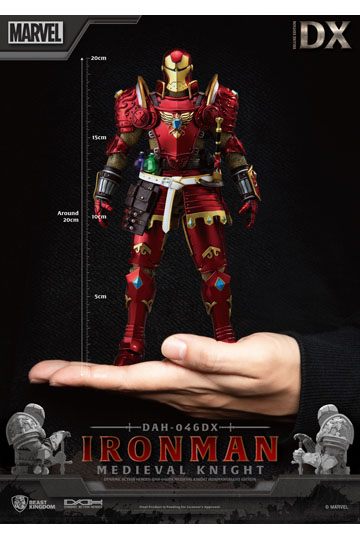 Marvel Dynamic 8ction Heroes Action Figure 1/9 Medieval Knight Iron Man Deluxe Version 20 cm