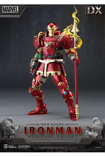 Marvel Dynamic 8ction Heroes Action Figure 1/9 Medieval Knight Iron Man Deluxe Version 20 cm