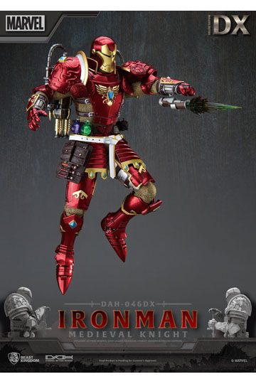 Marvel Dynamic 8ction Heroes Action Figure 1/9 Medieval Knight Iron Man Deluxe Version 20 cm