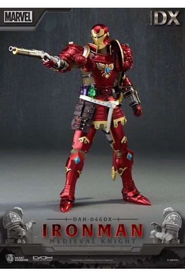 Marvel Dynamic 8ction Heroes Action Figure 1/9 Medieval Knight Iron Man Deluxe Version 20 cm
