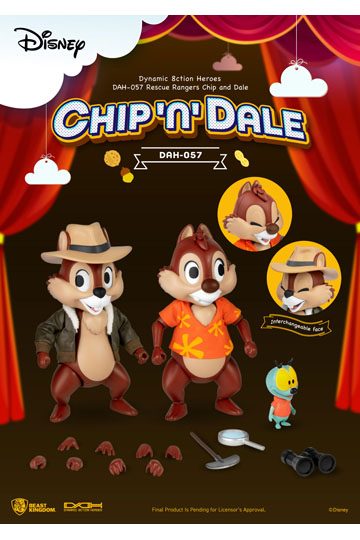 Disney Chip 'n Dale: Rescue Rangers Dynamic 8ction Heroes Action Figures 1/9 Chip & Dale 10 cm