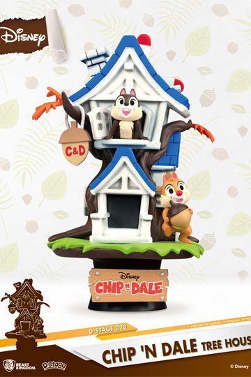 Disney Summer Series D-Stage PVC Diorama Chip 'n Dale Tree House 16 cm