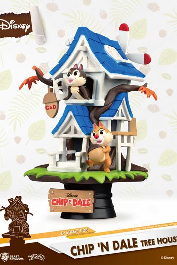 Disney Summer Series D-Stage PVC Diorama Chip 'n Dale Tree House 16 cm