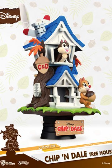 Disney Summer Series D-Stage PVC Diorama Chip 'n Dale Tree House 16 cm