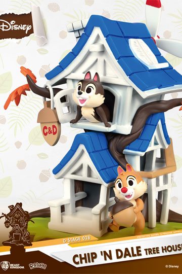 Disney Summer Series D-Stage PVC Diorama Chip 'n Dale Tree House 16 cm