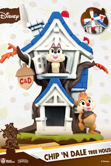 Disney Summer Series D-Stage PVC Diorama Chip 'n Dale Tree House 16 cm