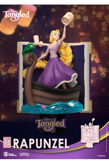 Disney Story Book Series D-Stage PVC Diorama Rapunzel 15 cm