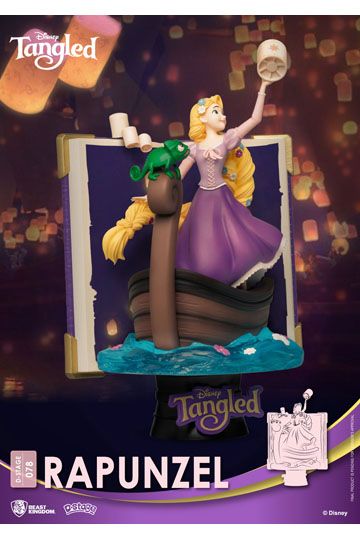 Disney Story Book Series D-Stage PVC Diorama Rapunzel 15 cm