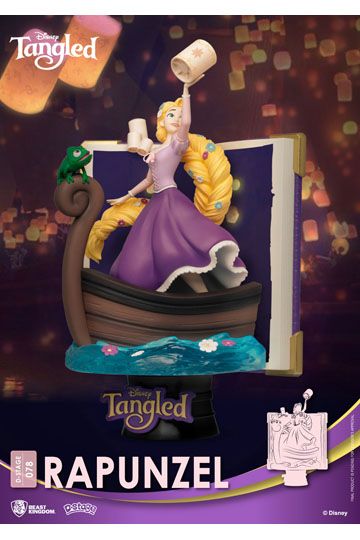 Disney Story Book Series D-Stage PVC Diorama Rapunzel 15 cm