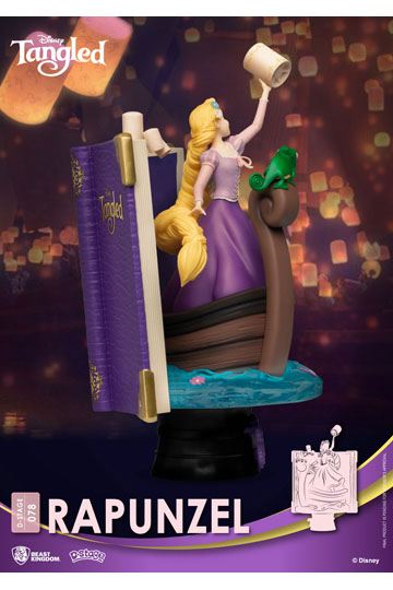 Disney Story Book Series D-Stage PVC Diorama Rapunzel 15 cm