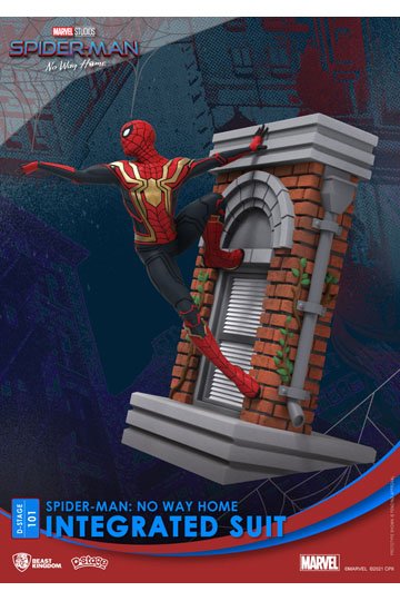 Spider-Man: No Way Home D-Stage PVC Diorama Spider-Man Integrated Suit Closed Box Version 16 cm
