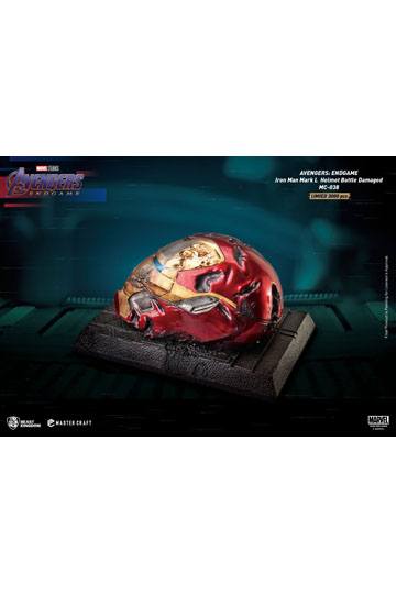Avengers Endgame Master Craft Statue Iron Man Mark50 Helmet Battle Damaged 22 cm