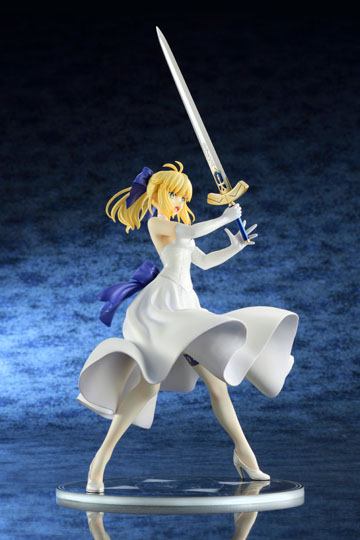 Fate/Stay Night Unlimited Blade Works PVC Statue 1/8 Saber White Dress Renewal Version 20 cm