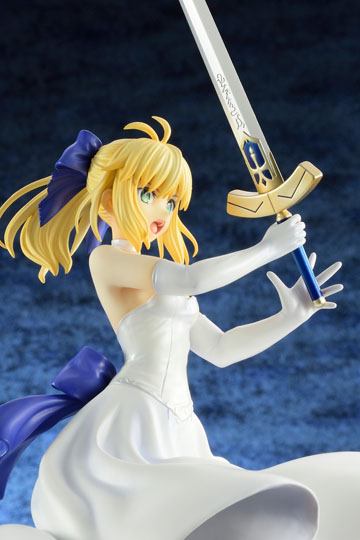 Fate/Stay Night Unlimited Blade Works PVC Statue 1/8 Saber White Dress Renewal Version 20 cm
