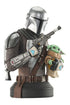 Star Wars: The Mandalorian Bust 1/6 The Mandalorian with Grogu 15 cm