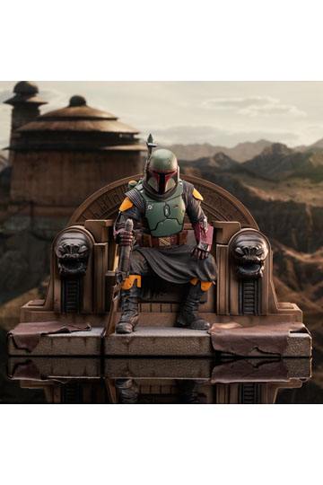 Star Wars: The Mandalorian Premier Collection 1/7 Boba Fett on Throne 24 cm