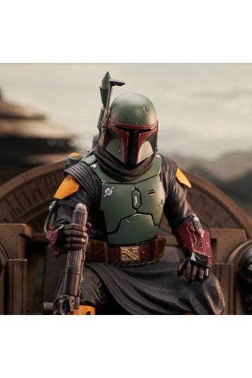 Star Wars: The Mandalorian Premier Collection 1/7 Boba Fett on Throne 24 cm