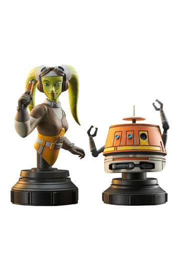 Star Wars Rebels Bust 2-Pack Hera & Chopper 15 cm