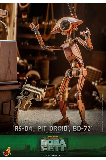 Star Wars The Mandalorian Action Figures 1/6 R5-D4, Pit Droid, & BD-72