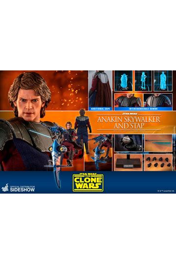 Star Wars The Clone Wars Action Figure 1/6 Anakin Skywalker & STAP 31 cm