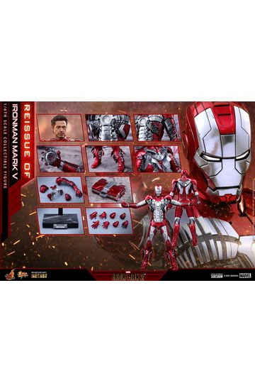Iron Man 2 Movie Masterpiece Series Diecast Action Figure 1/6 Iron Man Mark V 32 cm
