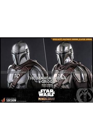 Star Wars The Mandalorian Action Figure 2-Pack 1/6 The Mandalorian & Grogu Deluxe Version 30 cm