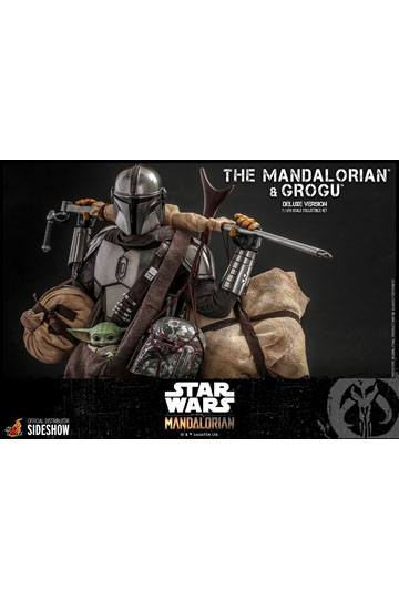 Star Wars The Mandalorian Action Figure 2-Pack 1/6 The Mandalorian & Grogu Deluxe Version 30 cm