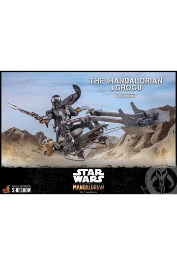 Star Wars The Mandalorian Action Figure 2-Pack 1/6 The Mandalorian & Grogu Deluxe Version 30 cm