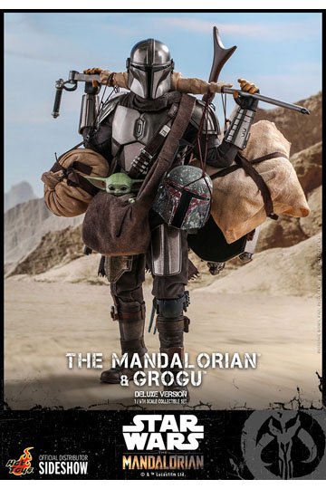 Star Wars The Mandalorian Action Figure 2-Pack 1/6 The Mandalorian & Grogu Deluxe Version 30 cm