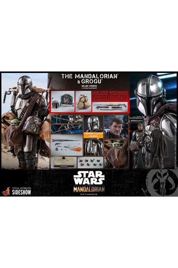 Star Wars The Mandalorian Action Figure 2-Pack 1/6 The Mandalorian & Grogu Deluxe Version 30 cm