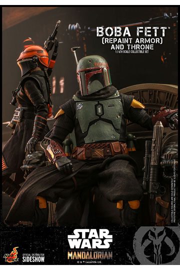 Star Wars The Mandalorian Action Figure 1/6 Boba Fett (Repaint Armor) and Throne 30 cm