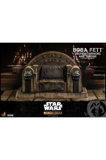 Star Wars The Mandalorian Action Figure 1/6 Boba Fett (Repaint Armor) and Throne 30 cm