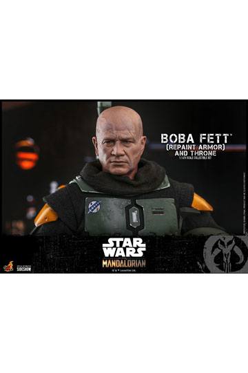 Star Wars The Mandalorian Action Figure 1/6 Boba Fett (Repaint Armor) and Throne 30 cm