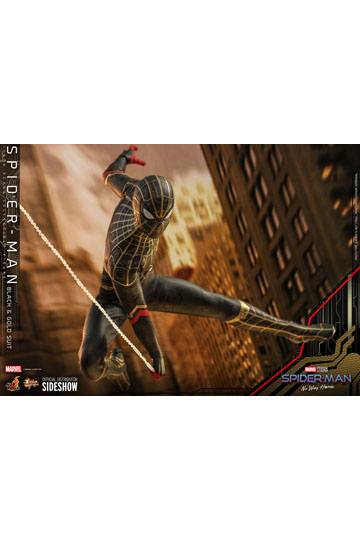 Spider-Man: No Way Home Movie Masterpiece Action Figure 1/6 Spider-Man (Black & Gold Suit) 30 cm