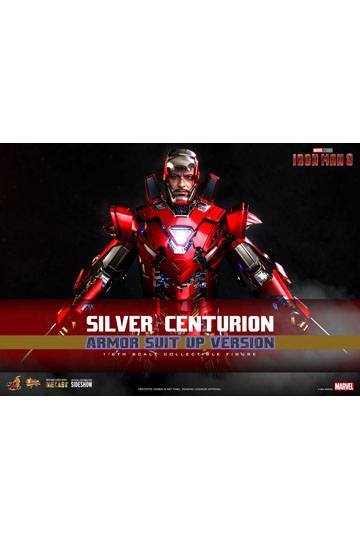 Iron Man 3 Movie Masterpiece Action Figure 1/6 Silver Centurion (Armor Suit Up Version) 32 cm