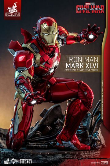 Iron Man Movie Masterpiece Diecast Action Figure 1/6 Iron Man Mark XLVI 32 cm